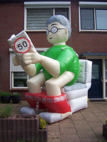 Vrouw op WC