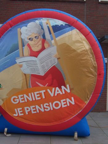 Verkeersbord klein Pensioen vrouw
